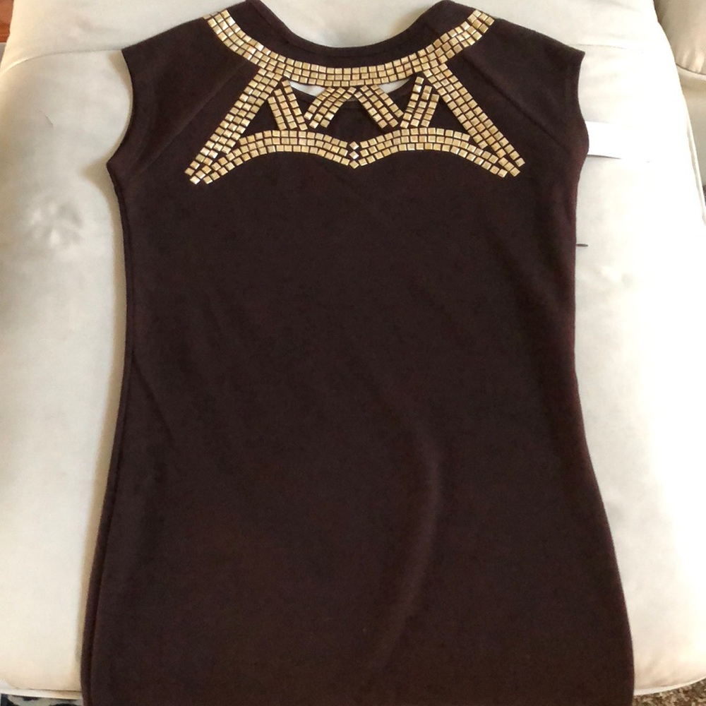 Brown and gold dress NWT